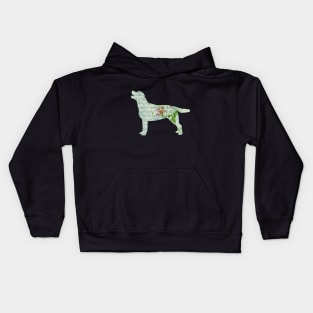 Floral Sheet Music - Dog Kids Hoodie